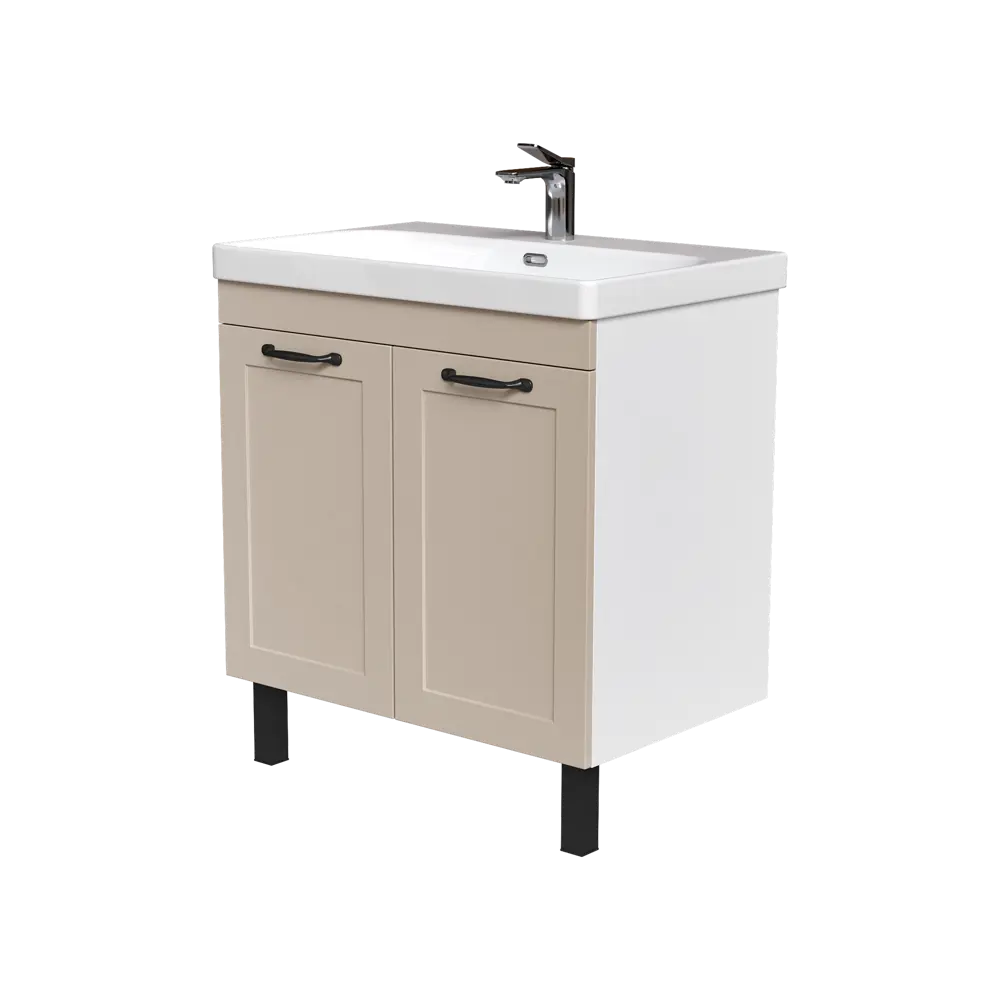 Тумба под раковину напольная Гала 81x75x47.6 см цвет бежевый Santreyd STLM-2198364 - Вид №3