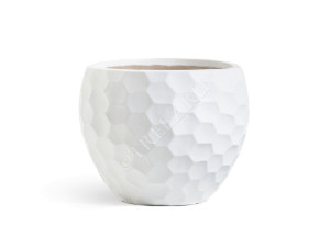 41.1016-0012-WH-41 Кашпо  ERGO - серия Comb - Полусфера - Белый камень Цветочная коллекция