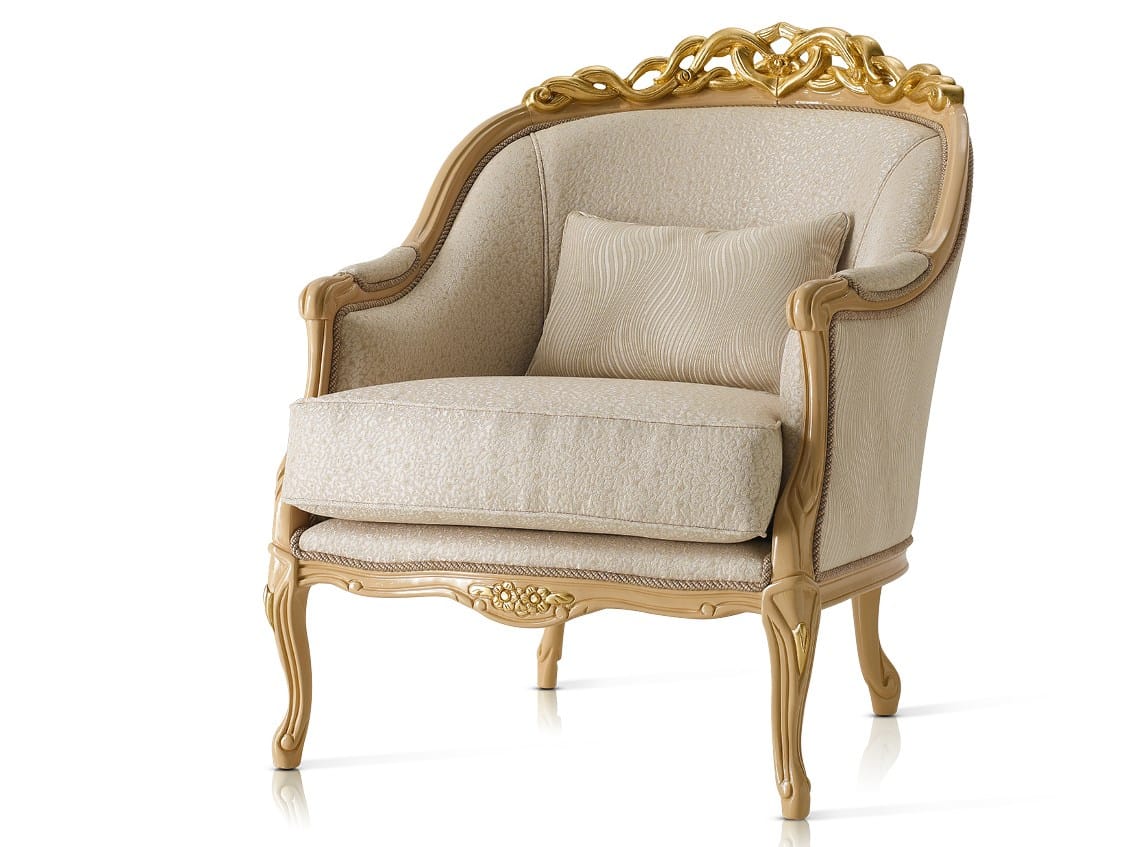 Бархатное кресло с подлокотниками A.R. Arredamenti ARCH-00093472