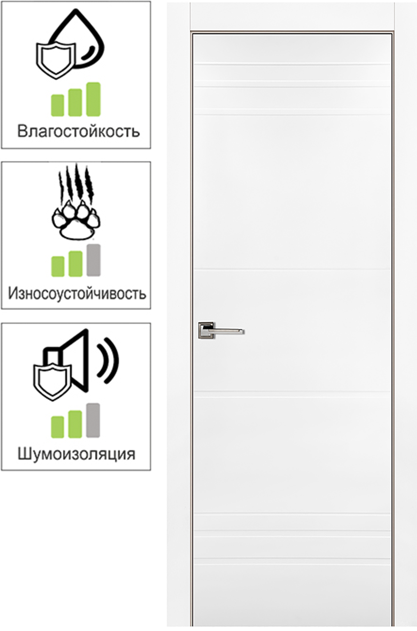 82345014 Дверь межкомнатная Рива глухая эмаль цвет белый 80x200 см (с замком) STLM-0025020 ПРИНЦИП