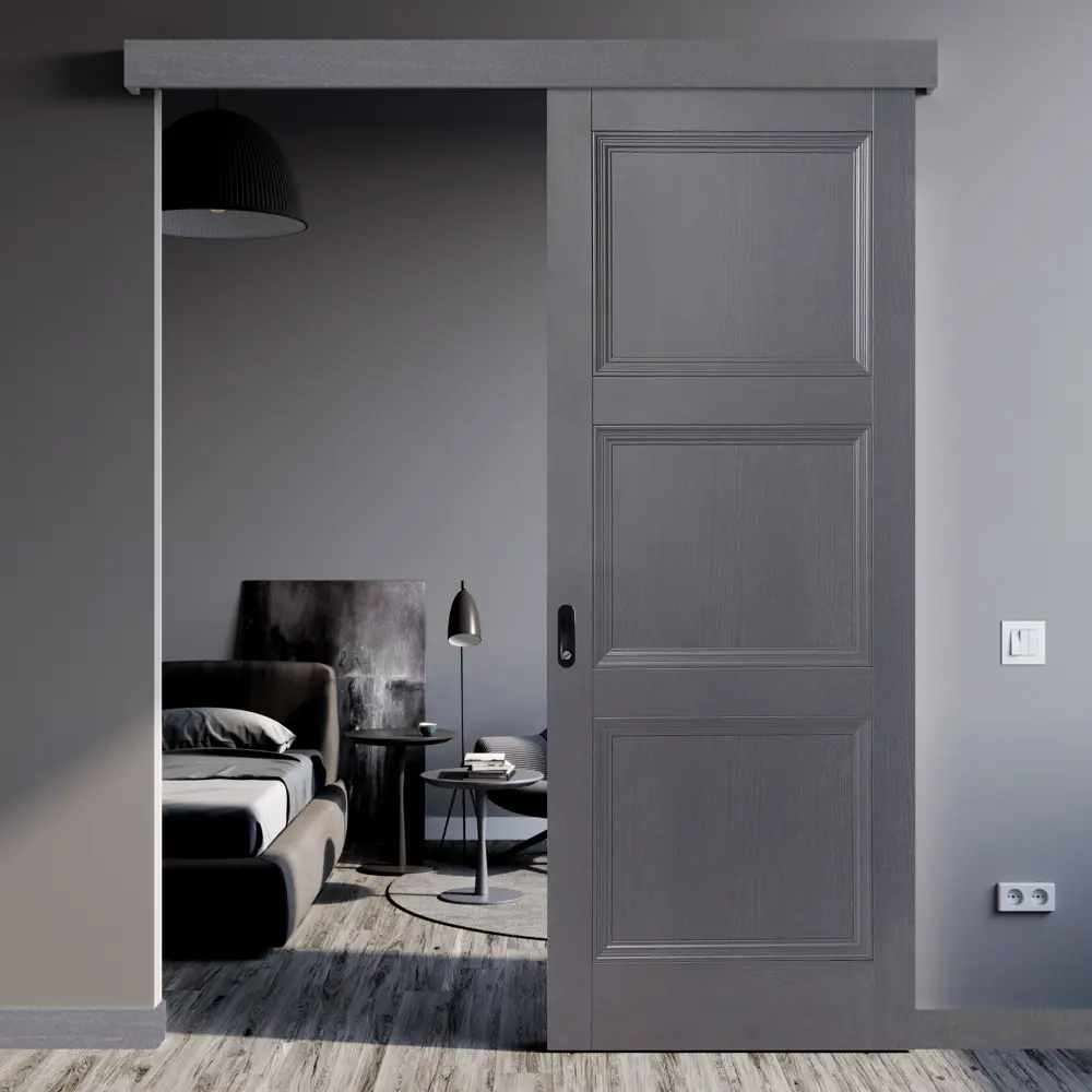 Комплект двери трилло глухая 90x200 см Hardflex цвет грей легно с добором 200 мм 89432060 STLM-2053433 МАРИО РИОЛИ  - Вид №1