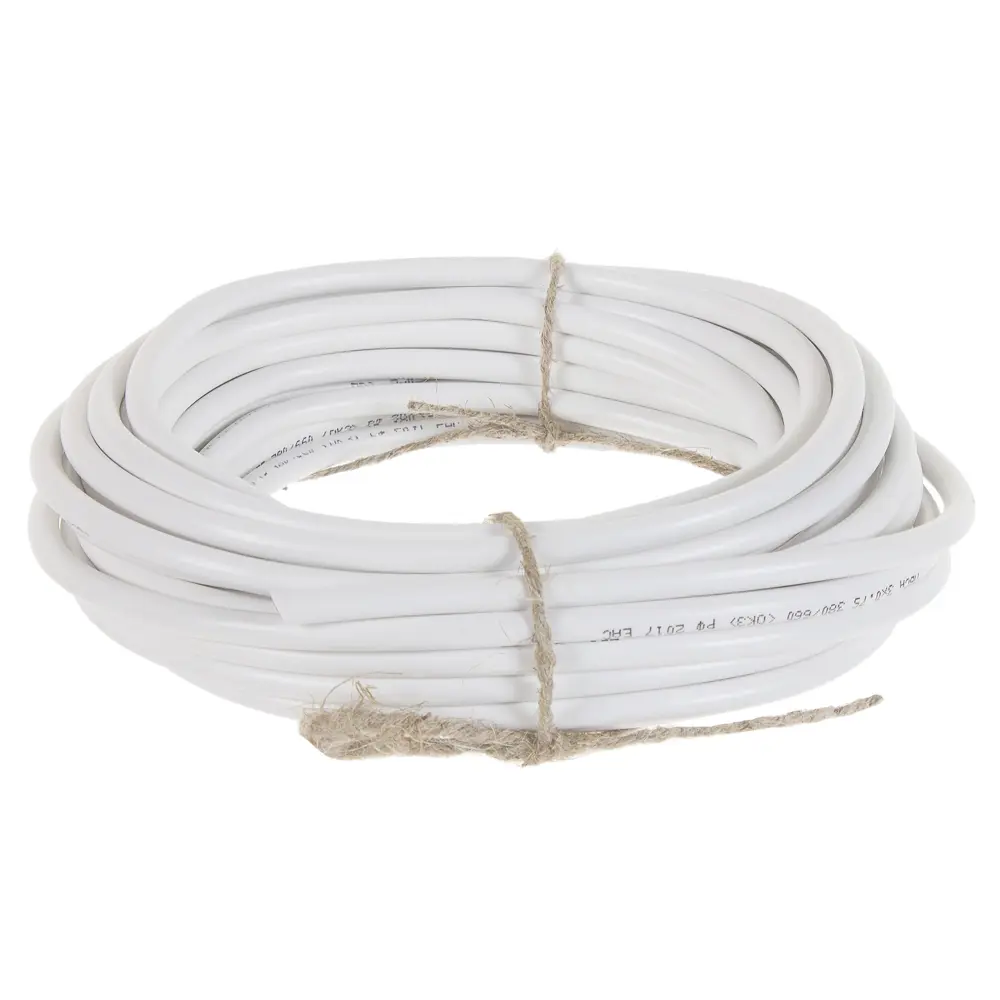 Провод КАМИТ ПВС 3x0.75 белый 10 м для электроинструментов 18840614 STLM-1571955 - Вид №3