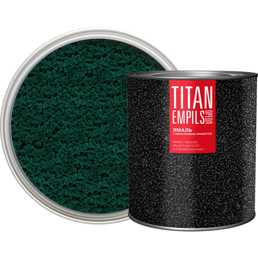 Грунт-эмаль 3 в 1 Ореол Titan молотковая цвет темно-зеленый 2.5 кг 84439787 STLM-2137405 
