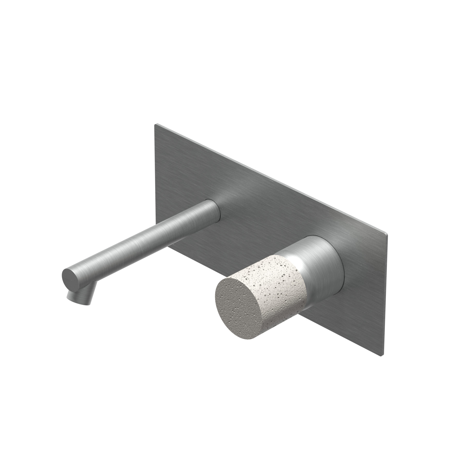 E0BA0113D Встраиваемый однорычажный смеситель для раковины Ritmonio Diametro35 Inox Concrete