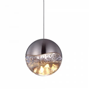 Подвесной светильник Globo 1U nickel от Delight Collection SD3301-1U nickel DELIGHT COLLECTION ДИЗАЙНЕРСКИЕ 243701 Прозрачный;никель