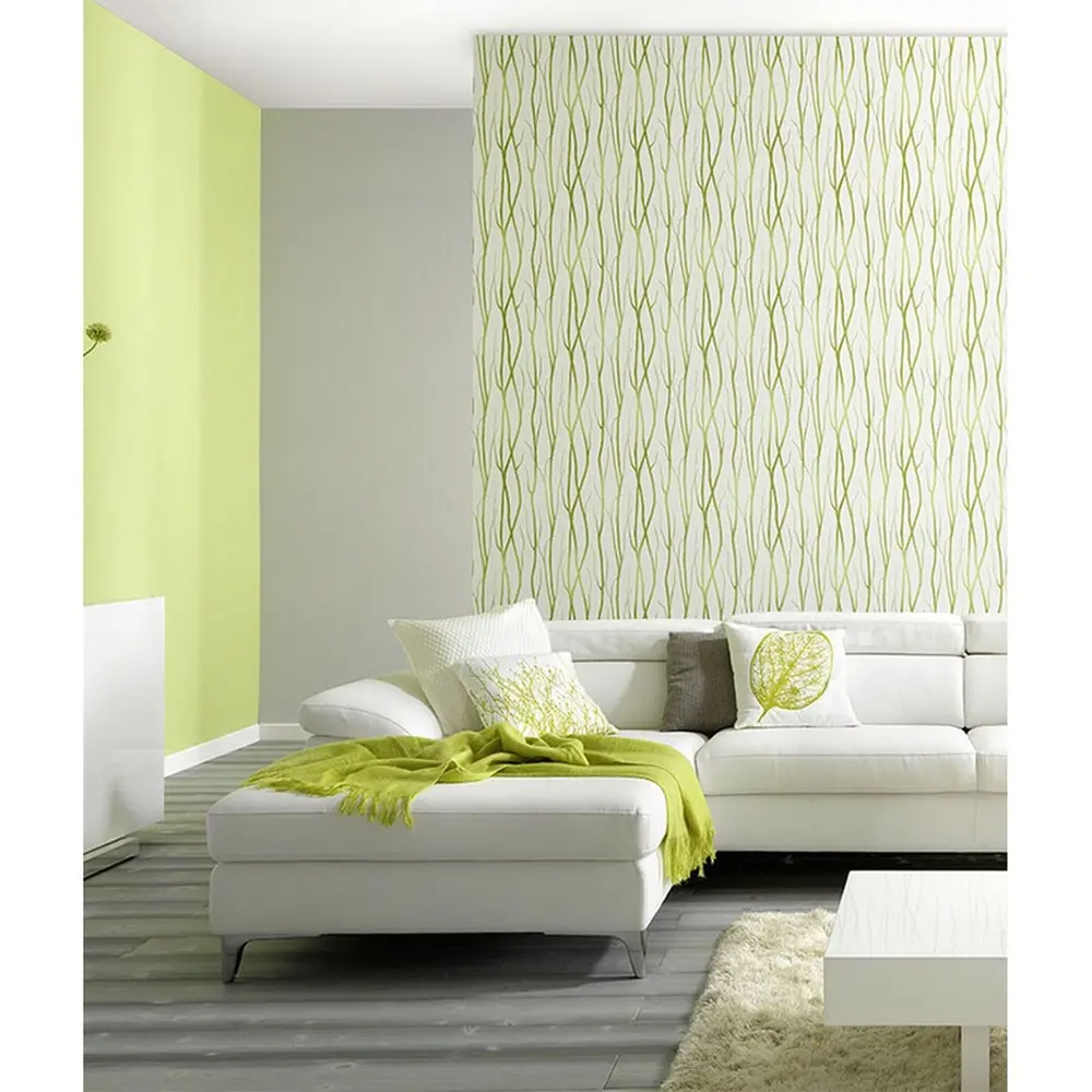 Обои флизелиновые 1.06х10 м ветви цвет зелёный ER 4151-07 Erismann VLIES LINE EXCLUSIVE LEROY STLM-2143150 - Вид №3