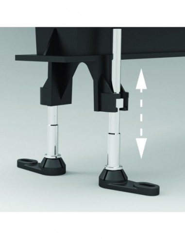 568600 000 00  Водоотводящий желоб Panama от 400 до 1200 мм, Д. 50, липкая уплотнительная лента в комплекте Valentin Хром  - Вид №6