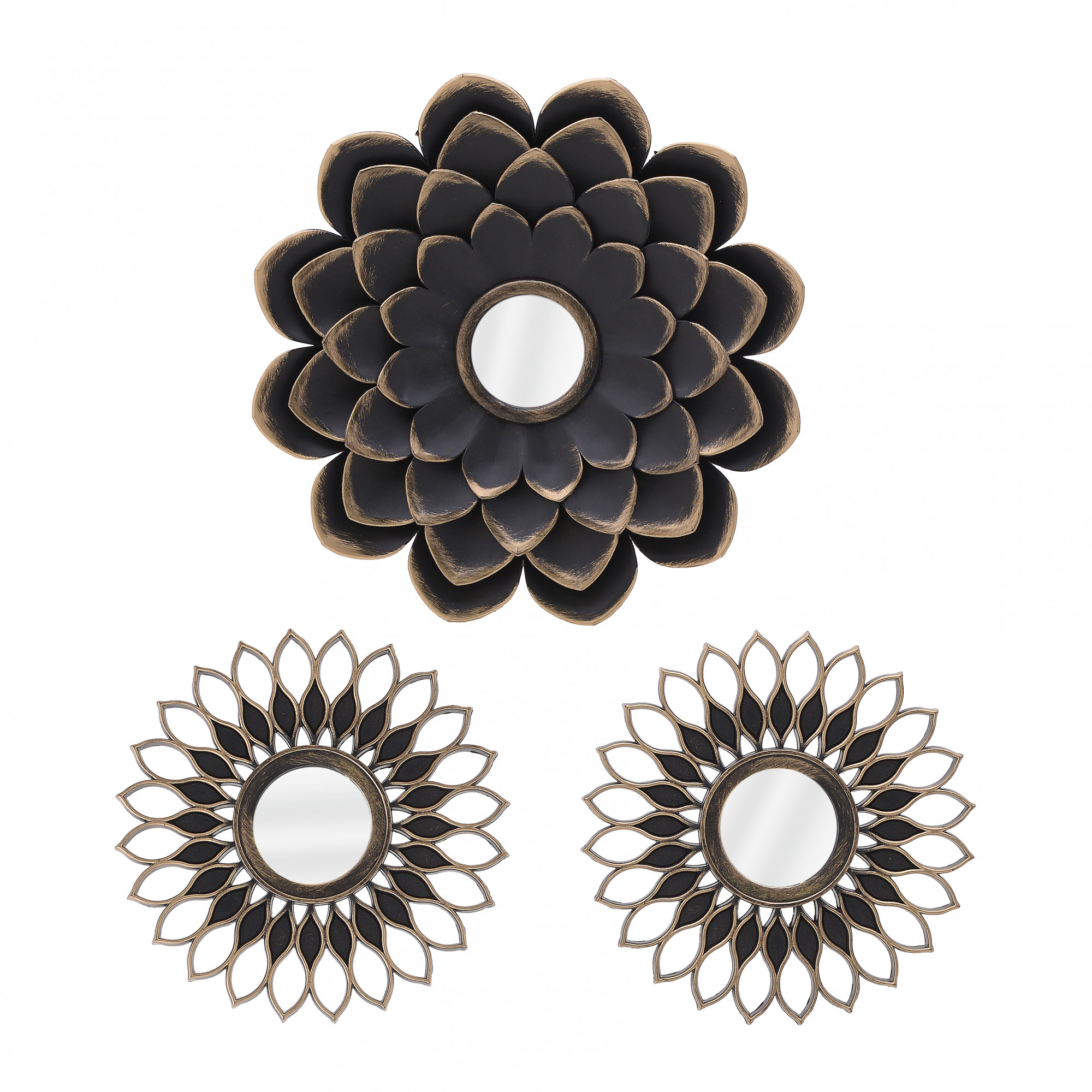 3870290.0019 ДЕКОР НАСТЕННЫЙ-ЗЕРКАЛО, НАБОР 3 ПРЕДМЕТА TO4ROOMS 