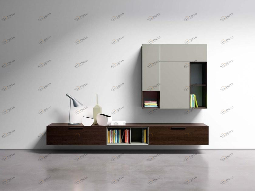 PIANCA Оборудованная лакированная стена Spazio sun-id-1447441