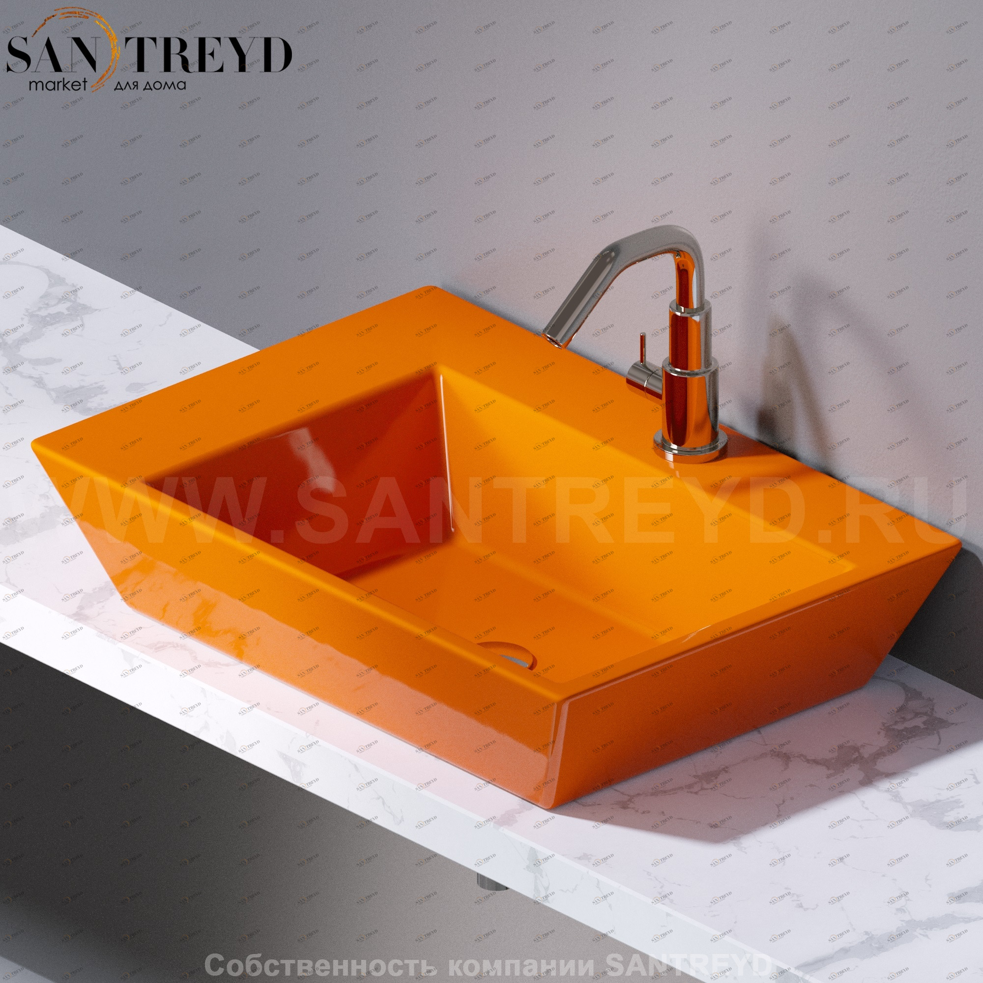 L291114 Подвесная раковина настенная прямоугольная A. e T. Italia PRISMA AeT ITALIA