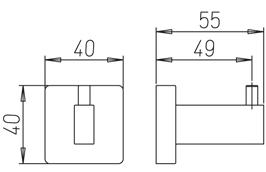 Paini Dax-R 84CR011 крючок для халата  - Вид №3