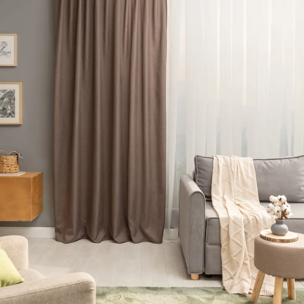 Штора на ленте со скрытыми петлями Inspire Looks 200x260 см цвет серо-коричневый 18614191 STLM-2140309  - Вид №8