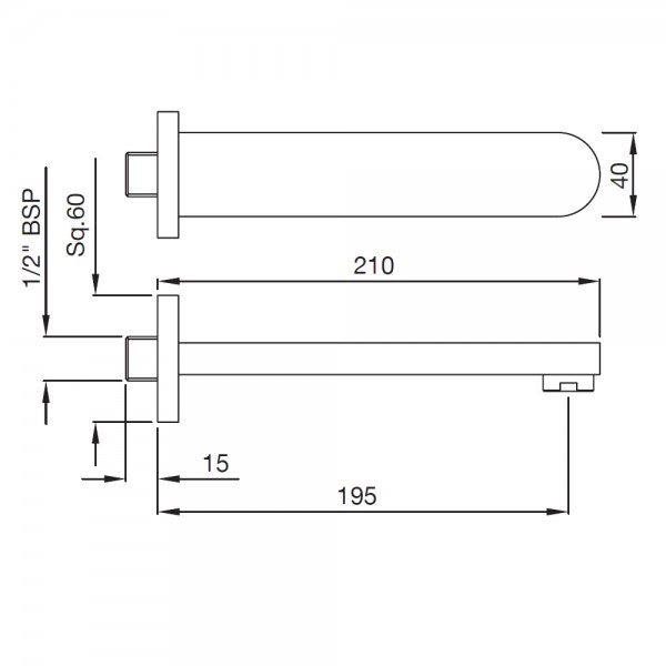 SPT-CHR-57429 Излив для ванны Artize  Хром  - Вид №1