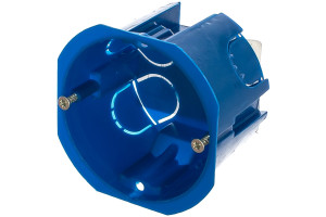 15516824 Подрозетник СП D65х45мм, саморезы, синяя, IP20 SQ1402-1128 TDM