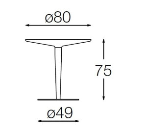 Круглый полиэтиленовый садовый стол