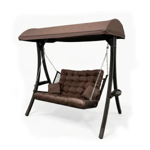 Качели садовые Greengard Этна 3-х местные коричневый