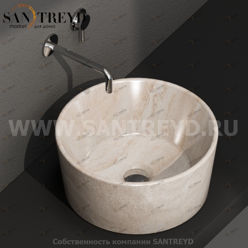 FO035SB Накладная раковина на столешницу  круглая Ceramica Globo 