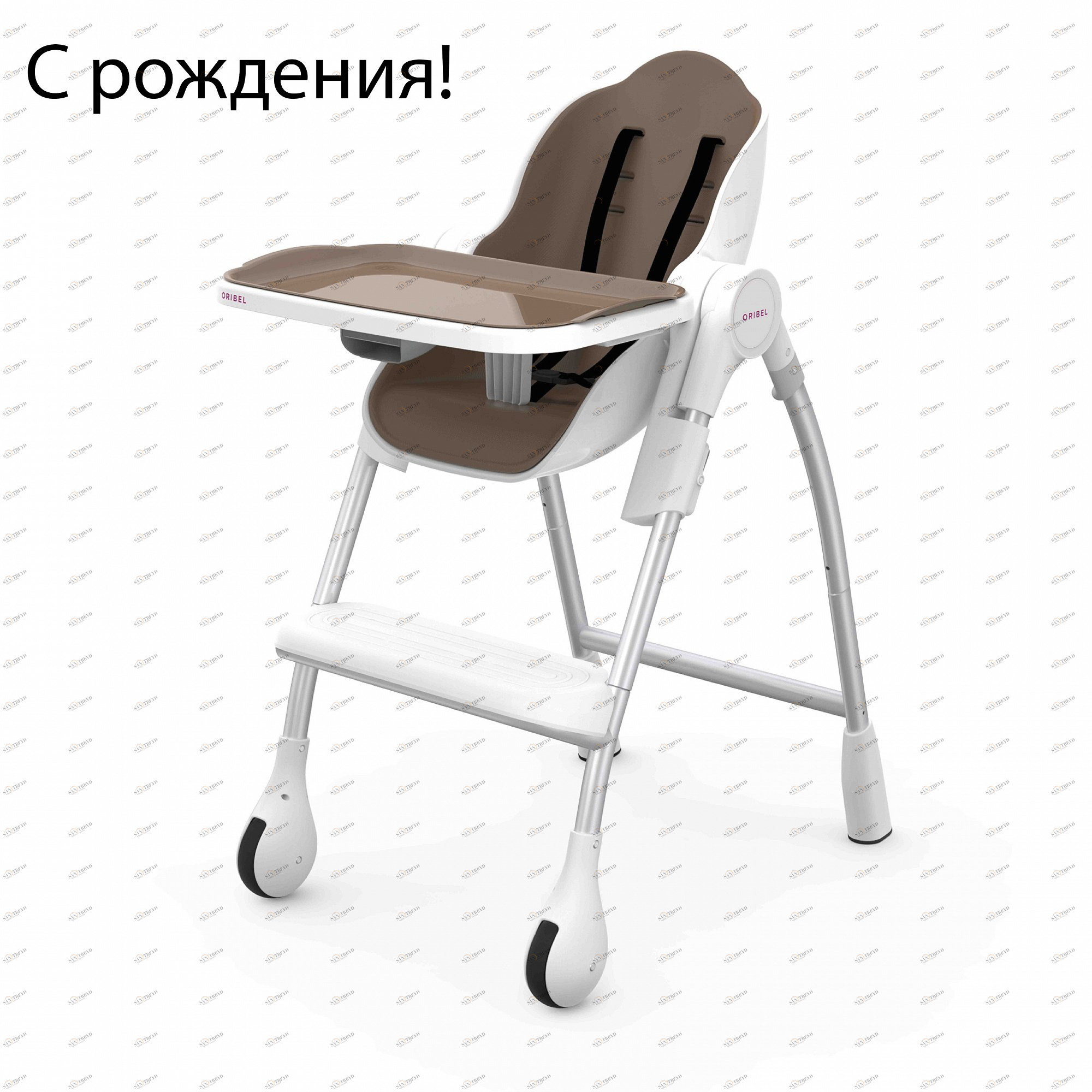 Стульчик для кормления Cocoon миндальный ORIBEL  322518 Коричневый Santreyd 