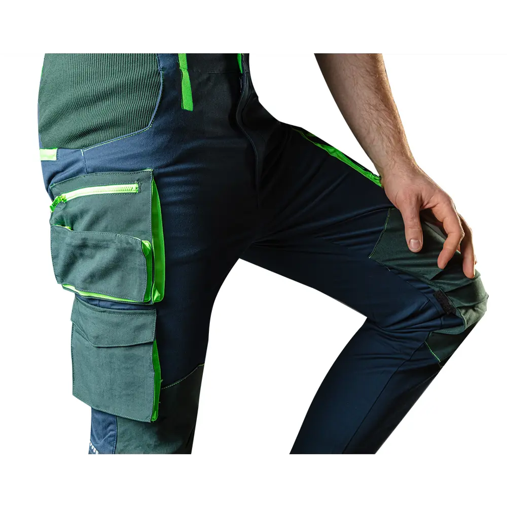 Брюки рабочие Neo Tools Premium темно-синие/зеленые размер M рост 178-181 STLM-2192203 - Вид №3