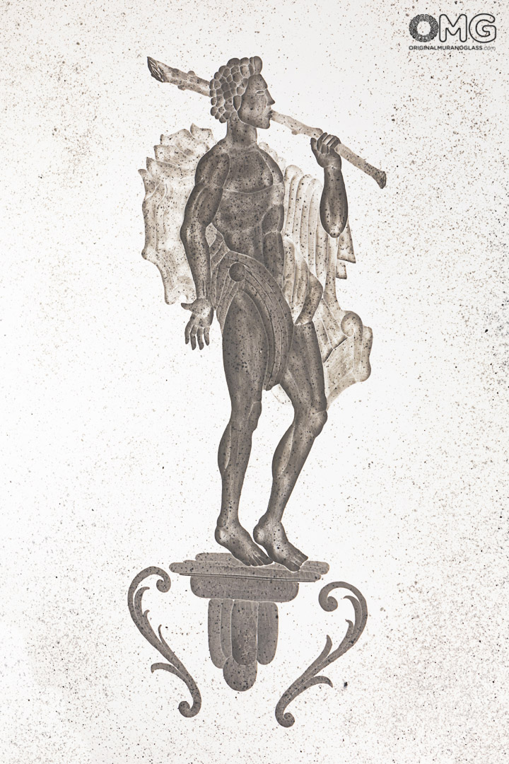 3638 ORIGINALMURANOGLASS Венецианское зеркало Геркулес - муранское стекло OMG  см  - Вид №1