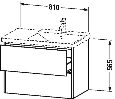 XS418701818 XSquare Тумбочка подвесная Белый матовый, декор Duravit - Вид №1