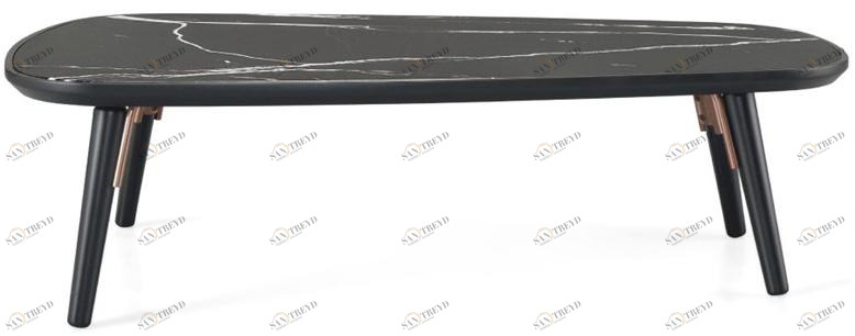 PRADDY Журнальный столик из мрамора black marquina для гостиной Hyde Tr025