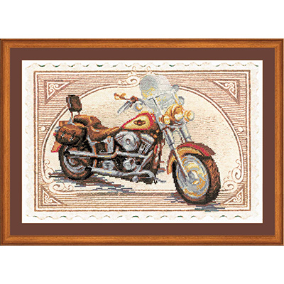 0032 PT Набор для вышивания Harley-Davidson 38 х 26 см RIOLIS Частичная вышивка 