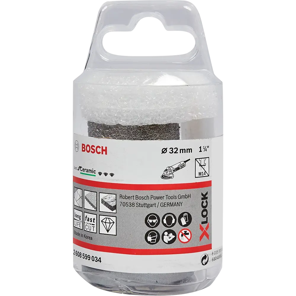 Коронка по керамике алмазная Bosch X-lock DrySpeed 2608599034 32 мм BOSCH PROFESSIONAL STLM-2128715 - Вид №2