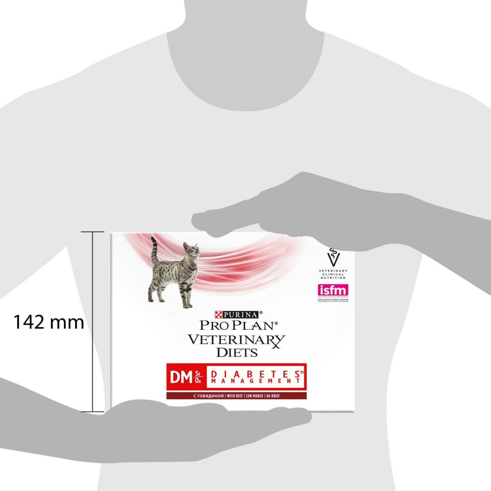 ПР0039977 Корм для кошек Veterinary Diets DM St/Ox при диабете, говядина пауч 85г Pro Plan  - Вид №11