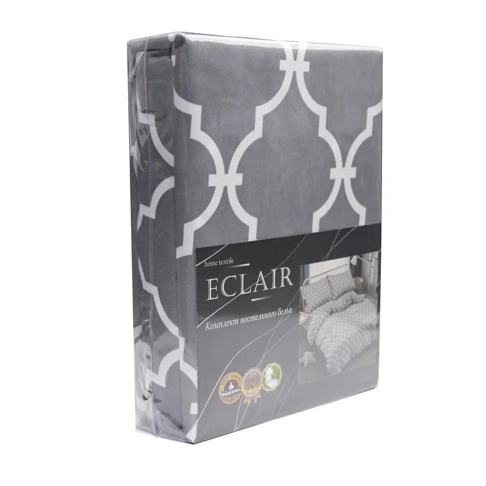 Комплект постельного белья Eclair Паттерн евро полисатин грозовая туча STLM-2123585 - Вид №4
