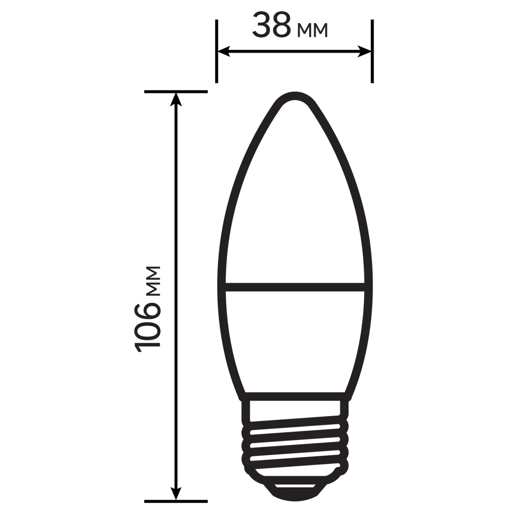 Лампа светодиодная Lexman Candle E27 175-250 В 7 Вт матовая 750 лм нейтральный белый свет 82991553 STLM-2013419  - Вид №4