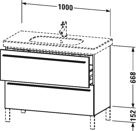 XL651701414 X-Large Тумбочка напольная Терра, декор Duravit - Вид №1