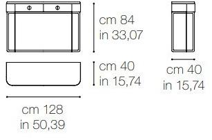 Grilli Прямоугольная консоль с ящиками York 750401 - Вид №2