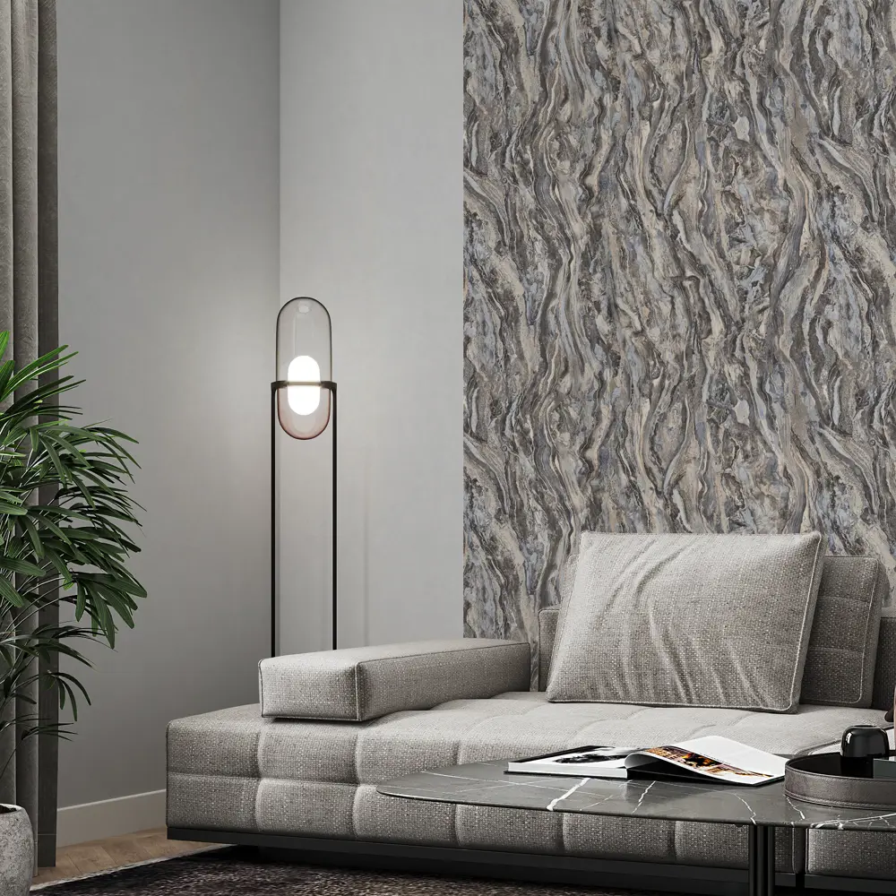 Обои флизелиновые Palitra Home Onyx серо-бежево-черные 1.06 м HC71793-48 STLM-2154951 - Вид №4