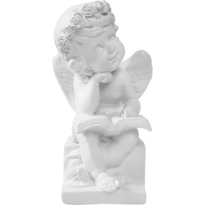 Фигура Ангел с книгой белая гипс 85488915 STLM-2117204