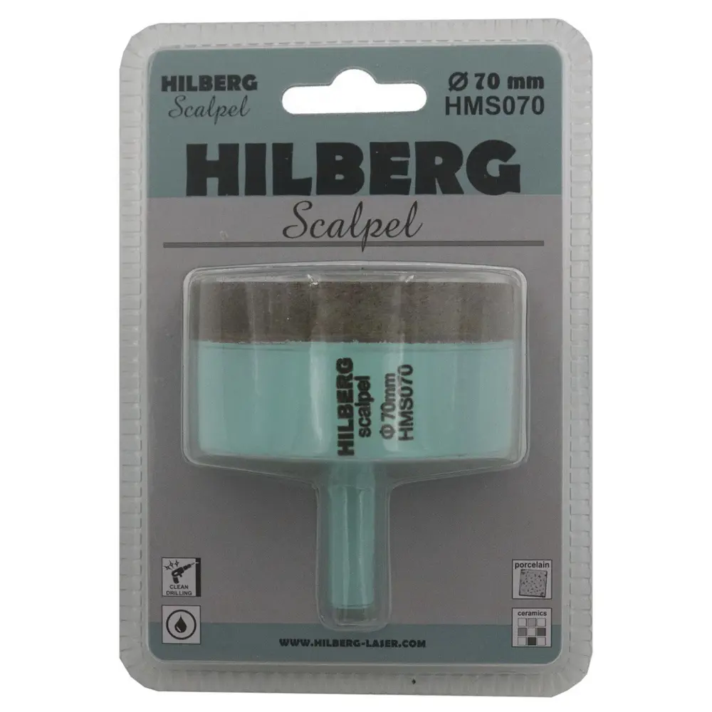 Коронка по керамограниту алмазная Hilberg HMS070 70 мм, 5 шт STLM-2104308 - Вид №3