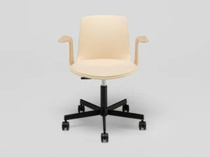 ENEA Офисный стул из ткани с 5 спицами и подлокотниками Lottus