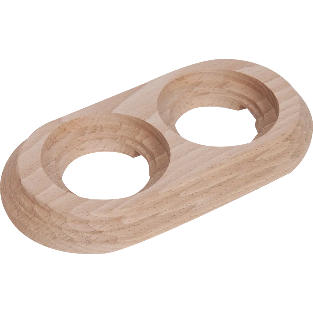 ELECTRALINE Рамка для розеток деревянная натурель бежевая 82063851 Серия отсутствует STLM-0018580 - Вид №1