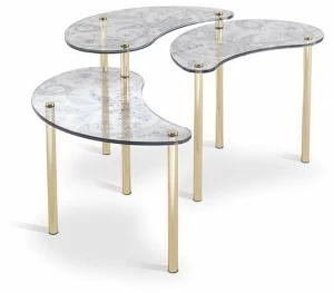 ETRO Home Interiors Журнальный столик из латуни и стекла  E.kri.231.b