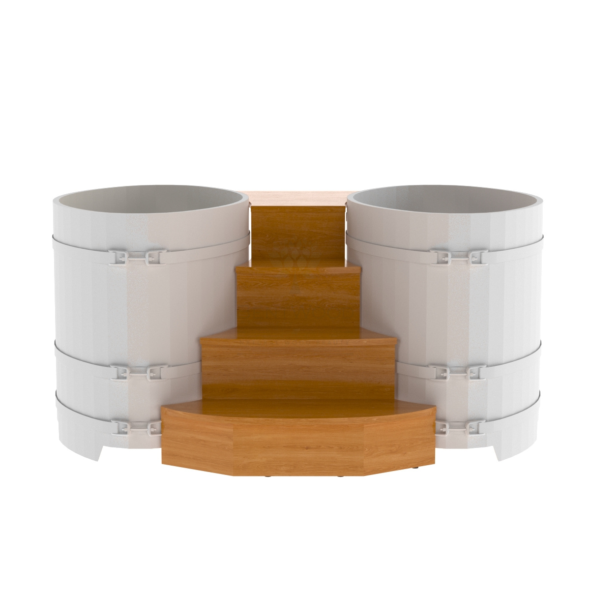 1950 Подиум на 2 купели 0,8х1,42 дуб натуральный Alyarus  - Вид №1