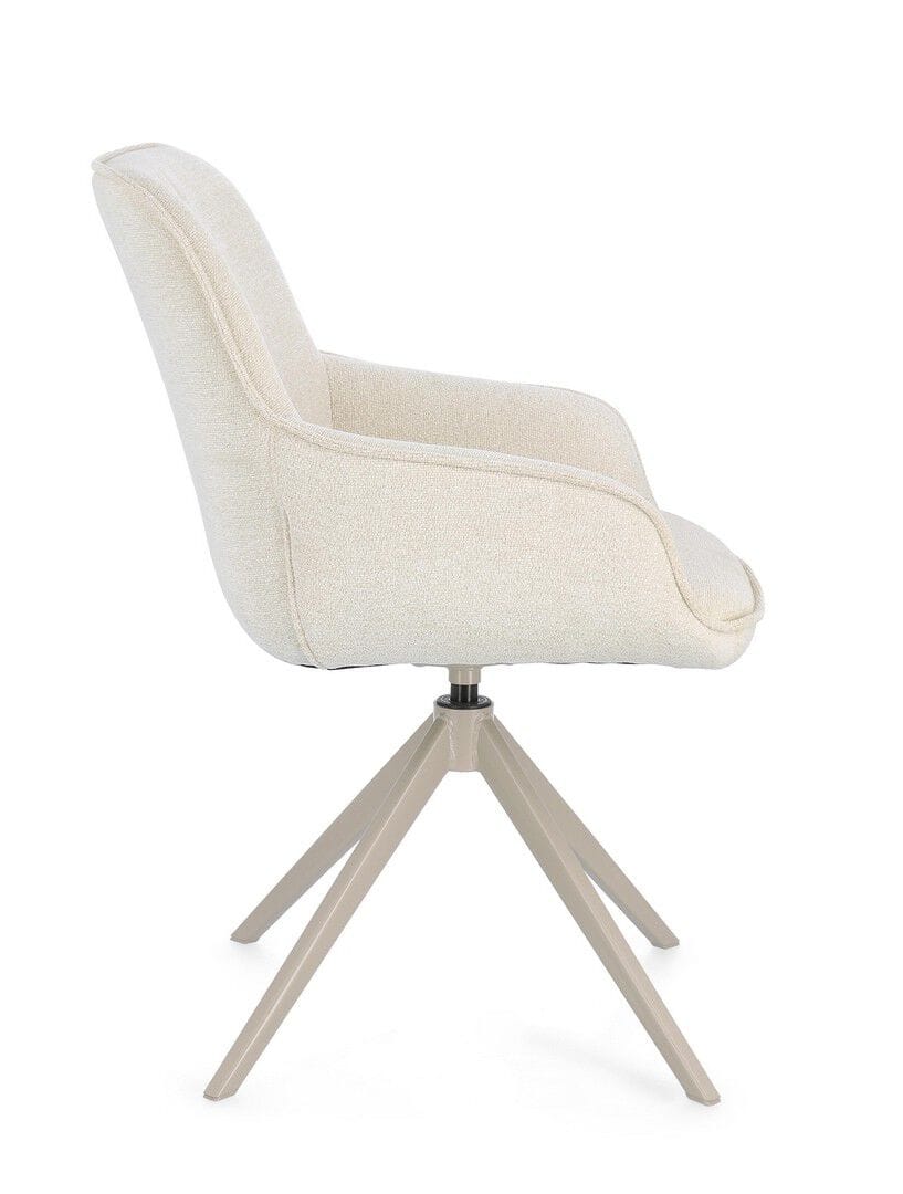 Тканевый поворотный стул с подлокотниками BIZZOTTO MATILDA ARCH-00004063 - Вид №1