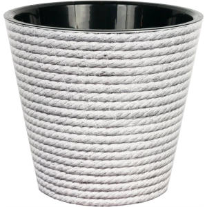 Горшок цветочный Ingreen Фиджи Канаты ø23 h20.8 см v5 л пластик серый