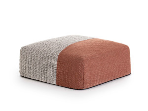 Переработанный ПЭТ квадратный садовый пуфик