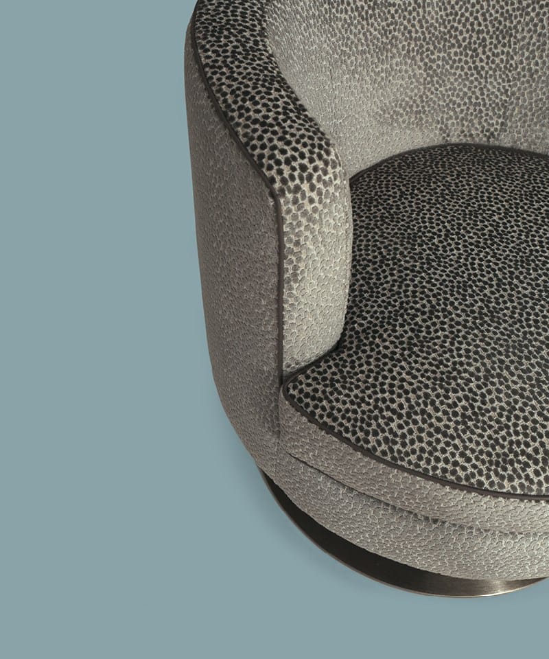 Бархатное вращающееся кресло Borzalino фрисби ARCH-00061140 - Вид №3