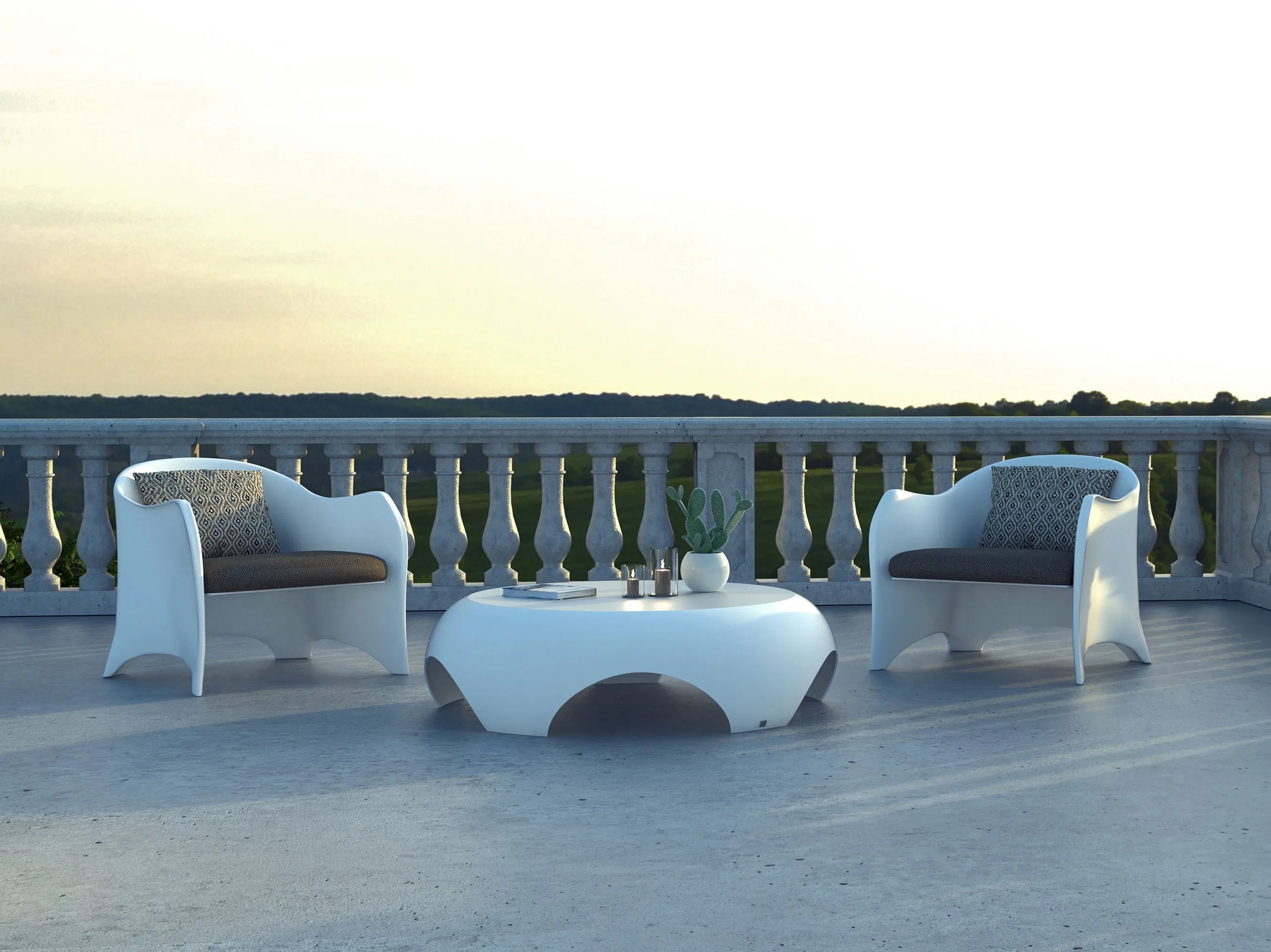 Круглый стол из стекловолокна GANSK DIANA ARCH-00093719 - Вид №1