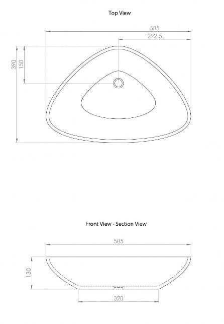 Умывальник с одной овальной столешницей из смолы LUSSO Lissoni ARCH-00075182 - Вид №4