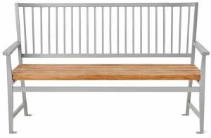 Nola Industrier Скамья из литого под давлением алюминия со спинкой