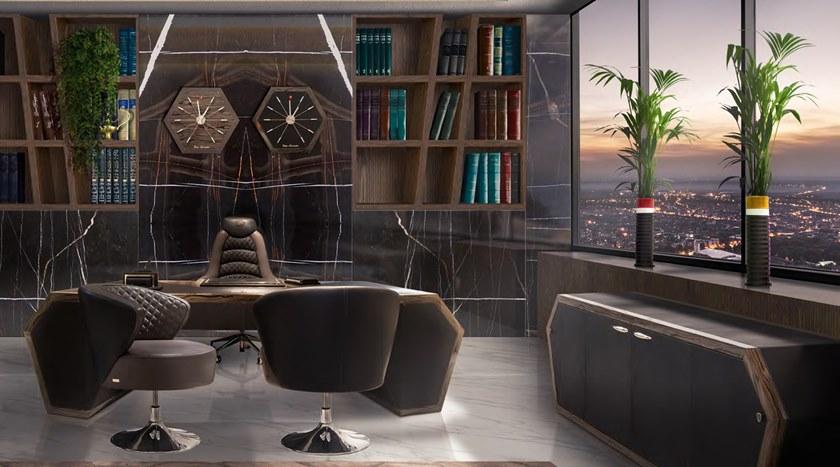 Tonino Lamborghini Casa Рабочий стол из лакированного шпона с ящиками Long beach sun-id-1456974 - Вид №3