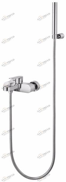 JUSTIME Смеситель для ванны настенный однорычажный с ручным душем Charming plus sun-id-1477378