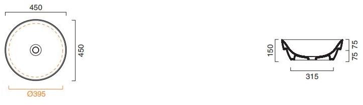 Накладная раковина на столешницу  овальная CERAMICA CATALANO Sfera sun-id-1458353 - Вид №3